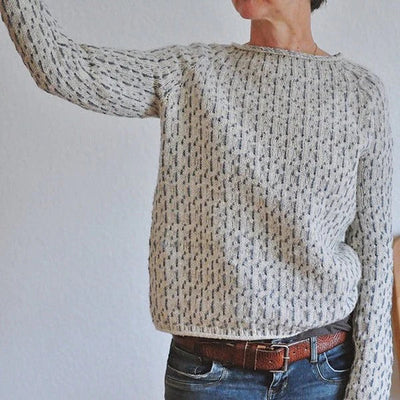 Victoria | Elegant Gray Boatneck Sweater