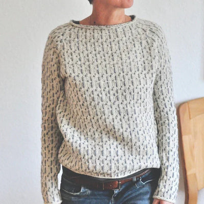 Victoria | Elegant Gray Boatneck Sweater