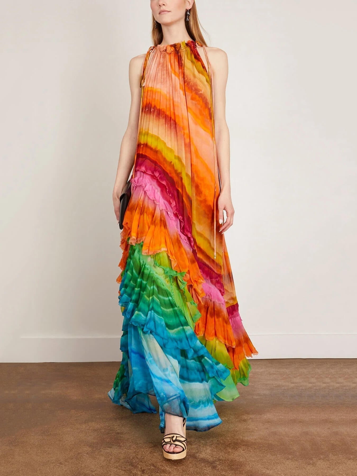 Iris | Ruffle Gown in Multi
