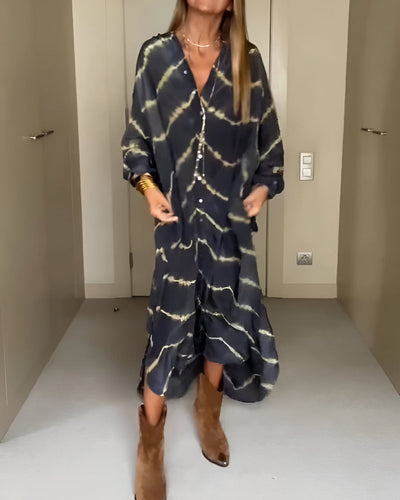 Julia | Boho Striped Maxi Dress