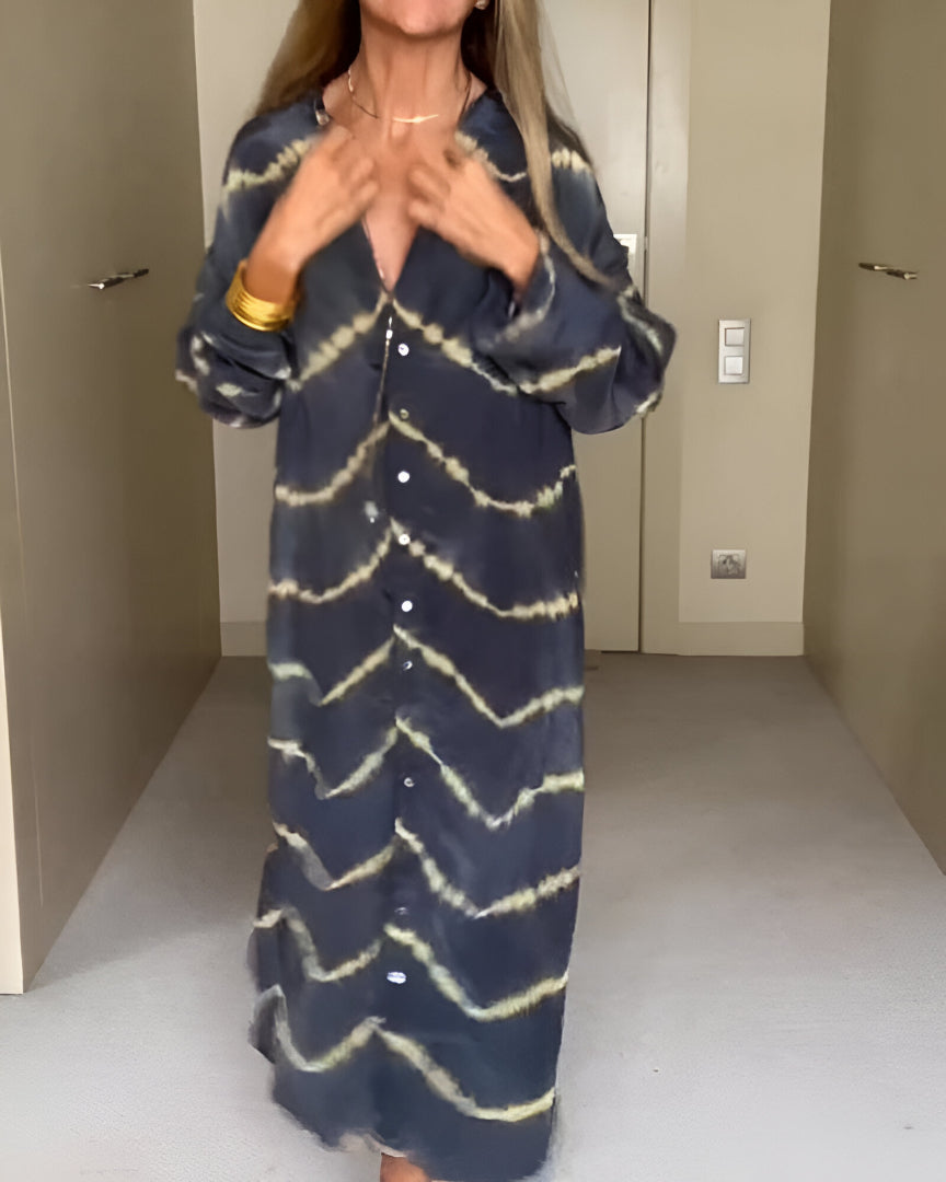 Julia | Boho Striped Maxi Dress