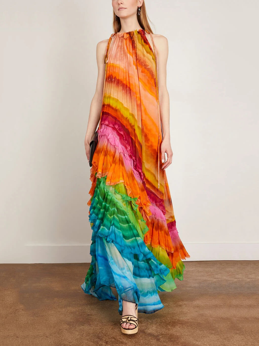 Iris | Ruffle Gown in Multi