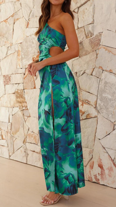 Madison | Green Floral Dress