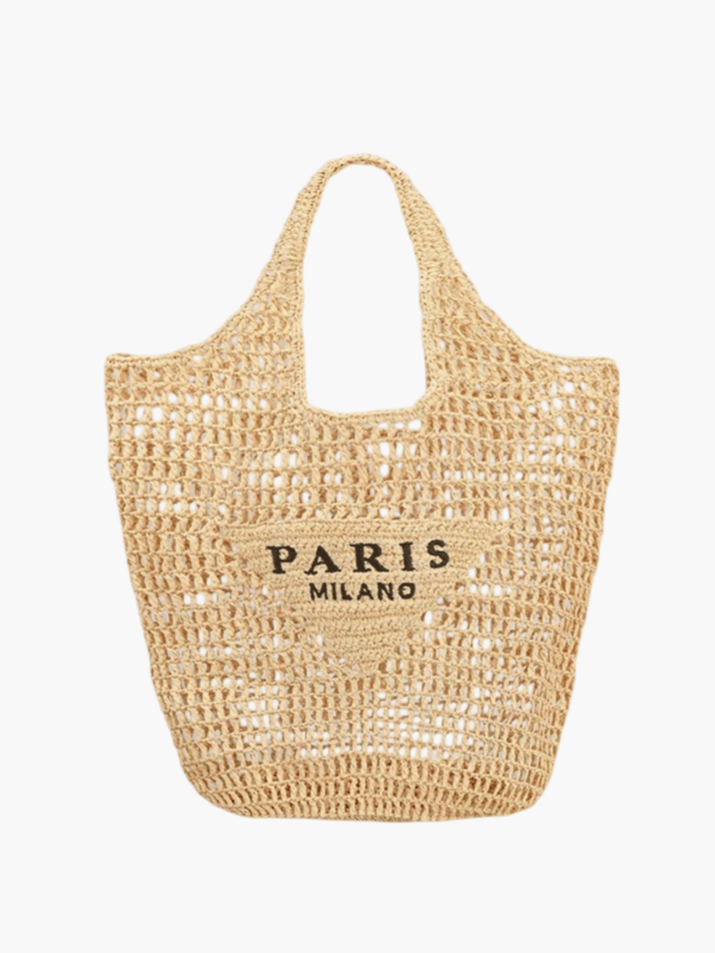 Paris Milano | Handcrafted Straw Beach Tote