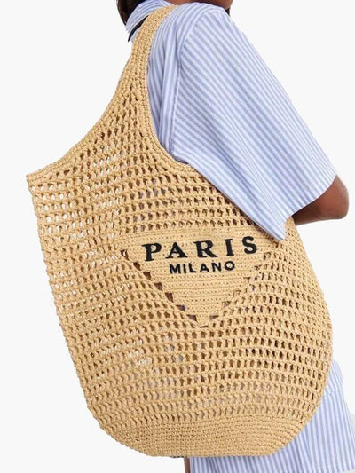 Paris Milano | Handcrafted Straw Beach Tote