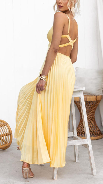 Aby | Pleated Maxi Dress