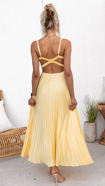 Aby | Pleated Maxi Dress