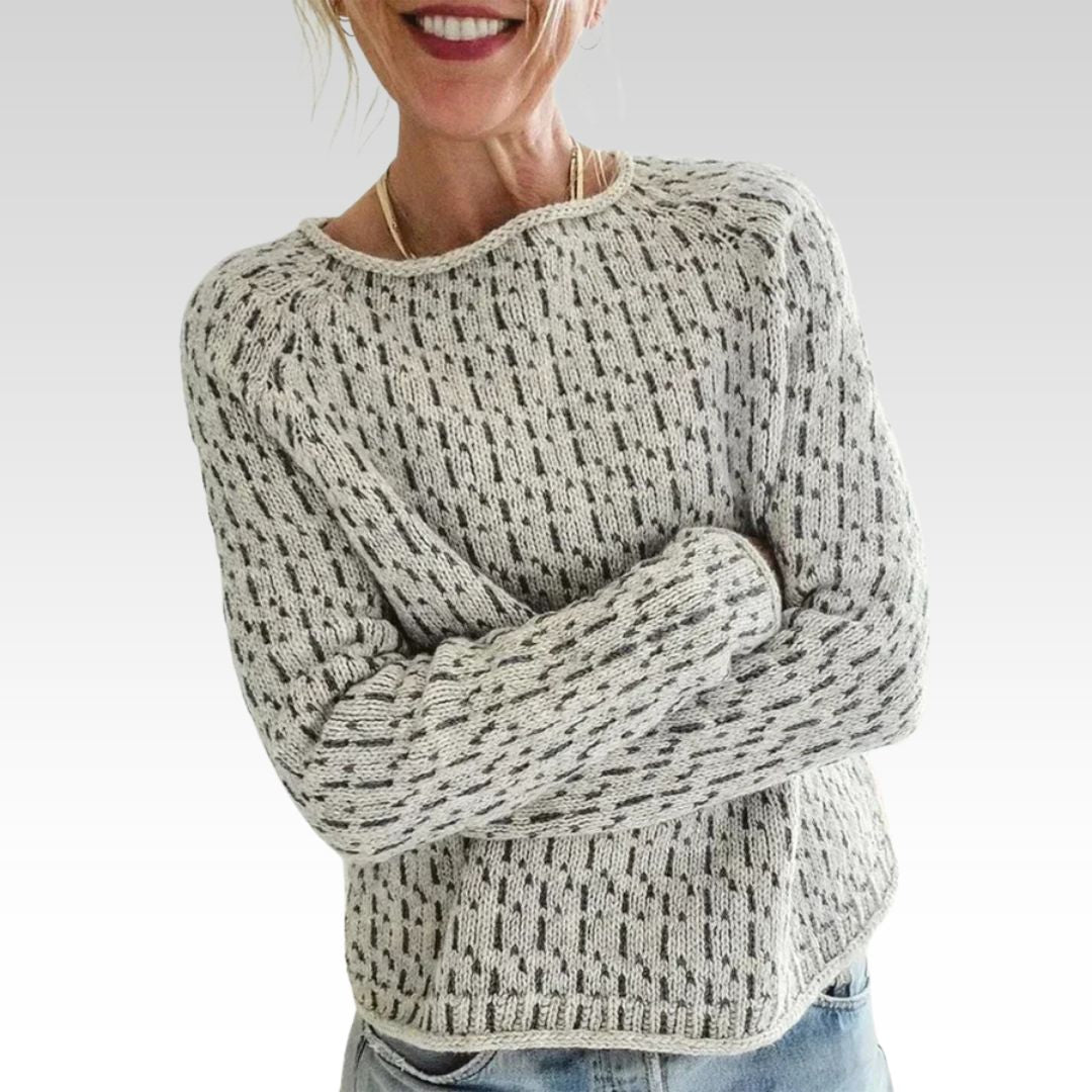Victoria | Elegant Gray Boatneck Sweater