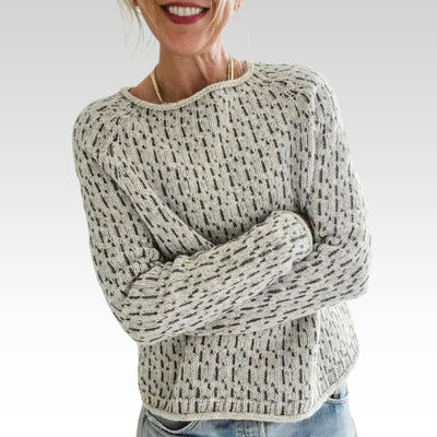 Victoria | Elegant Gray Boatneck Sweater