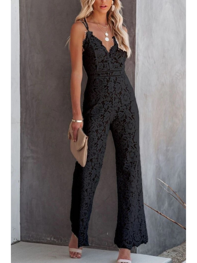 Brooke | Jumpsuit with V-Neck and Lace Back