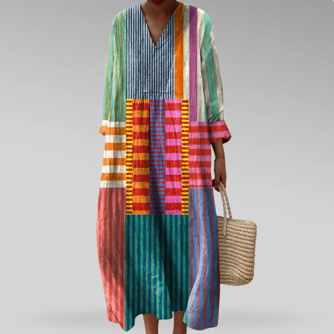 Jeanine | Dress with Geometric Pattern