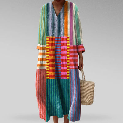 Jeanine | Dress with Geometric Pattern