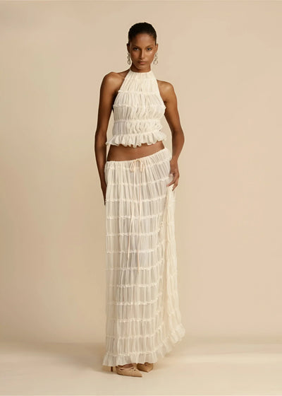 Leonie | Halterneck top and skirt set