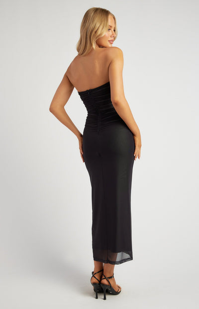 Amara | Elegant Beige Floral Maxi Dress